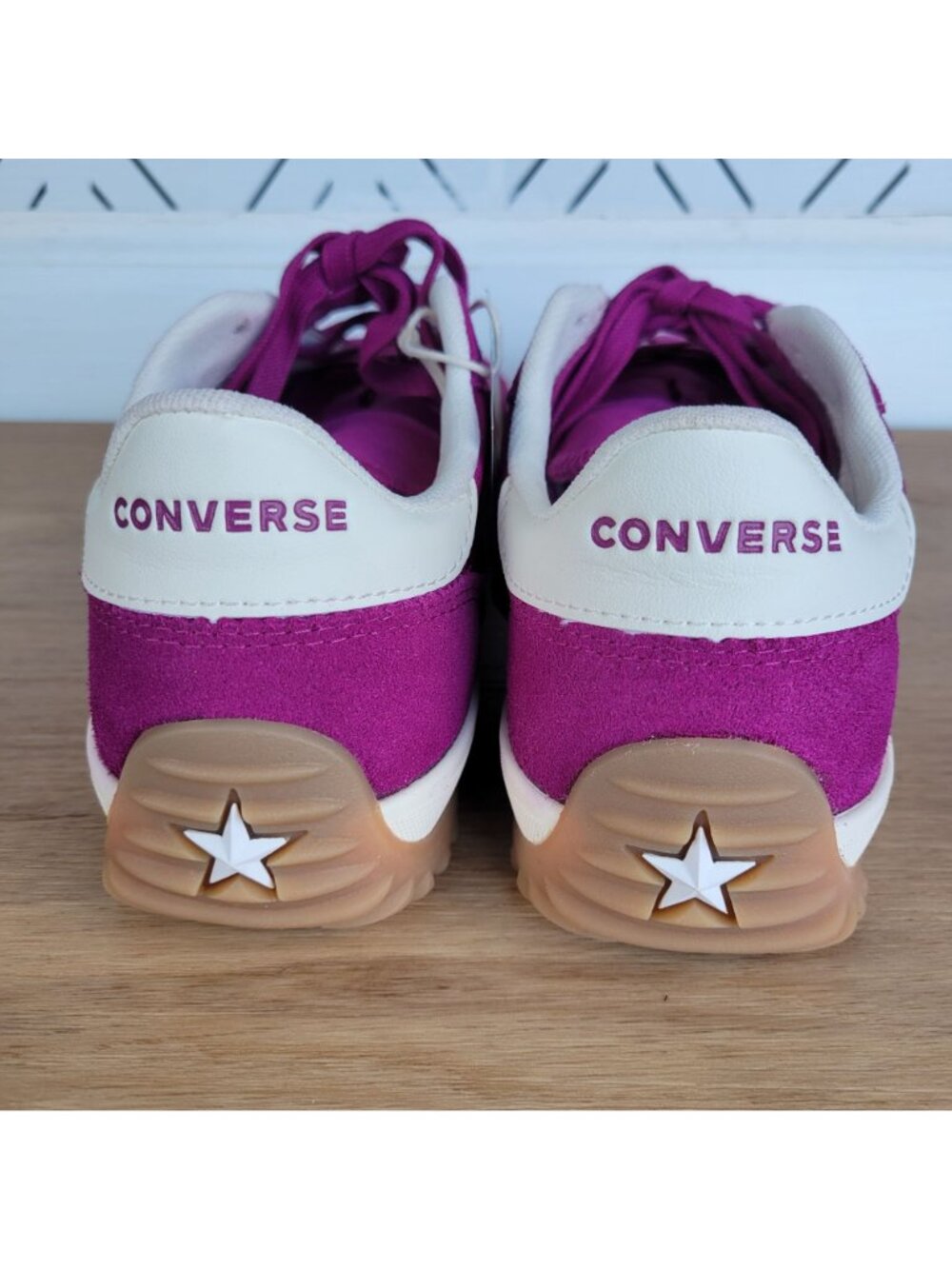 ⭐Converse Run Star Trainer Ox Suede Sz 6 Men's Shoes Sneakers Violet A13361C New - Picture 4 of 10